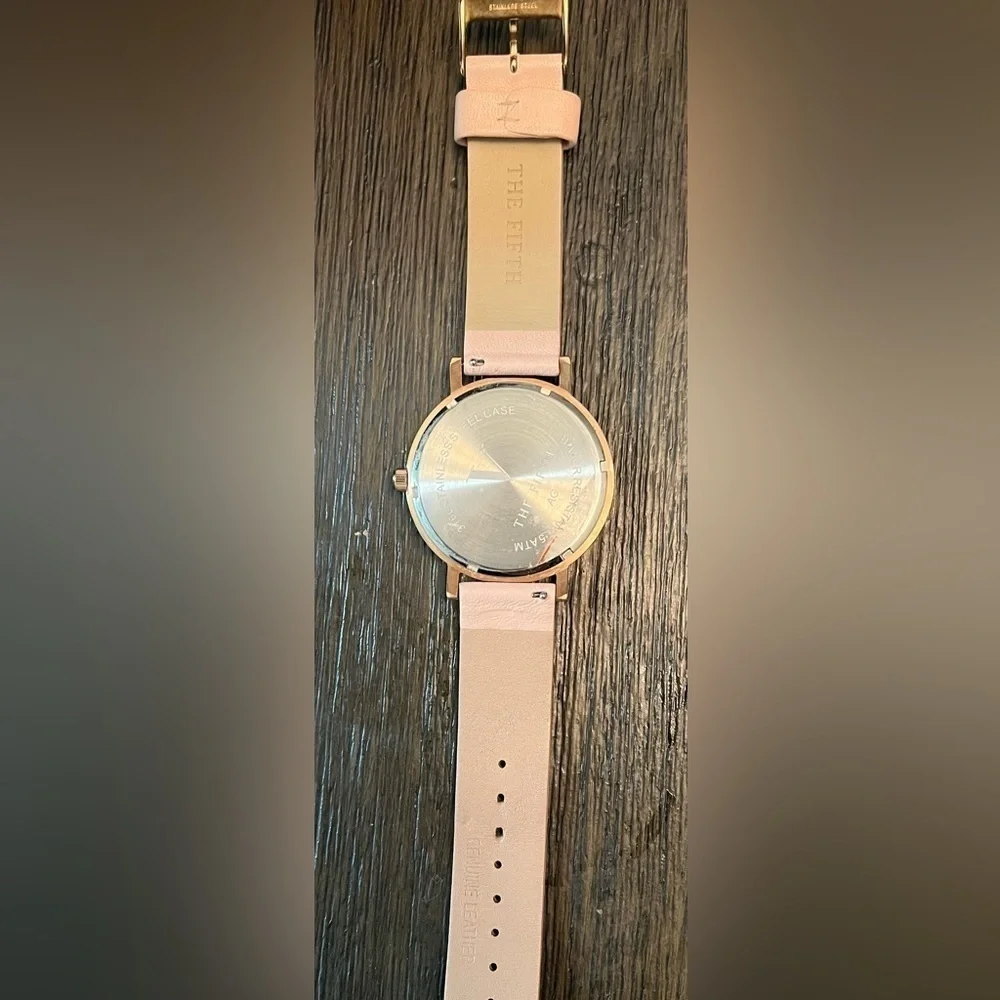 The Fifth rose gold and pink ladies watch